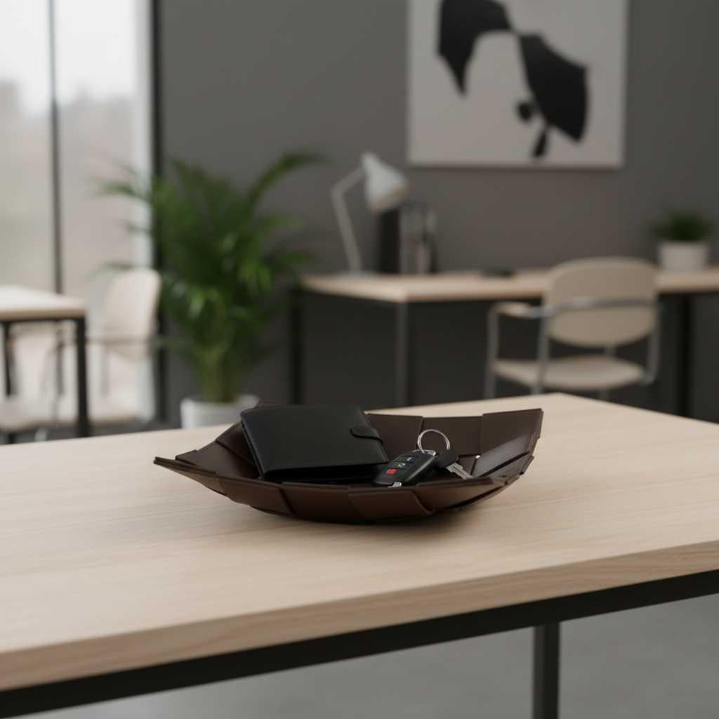 Elegantes Ablagefach aus PU-Leder | Organizer für Schlüssel