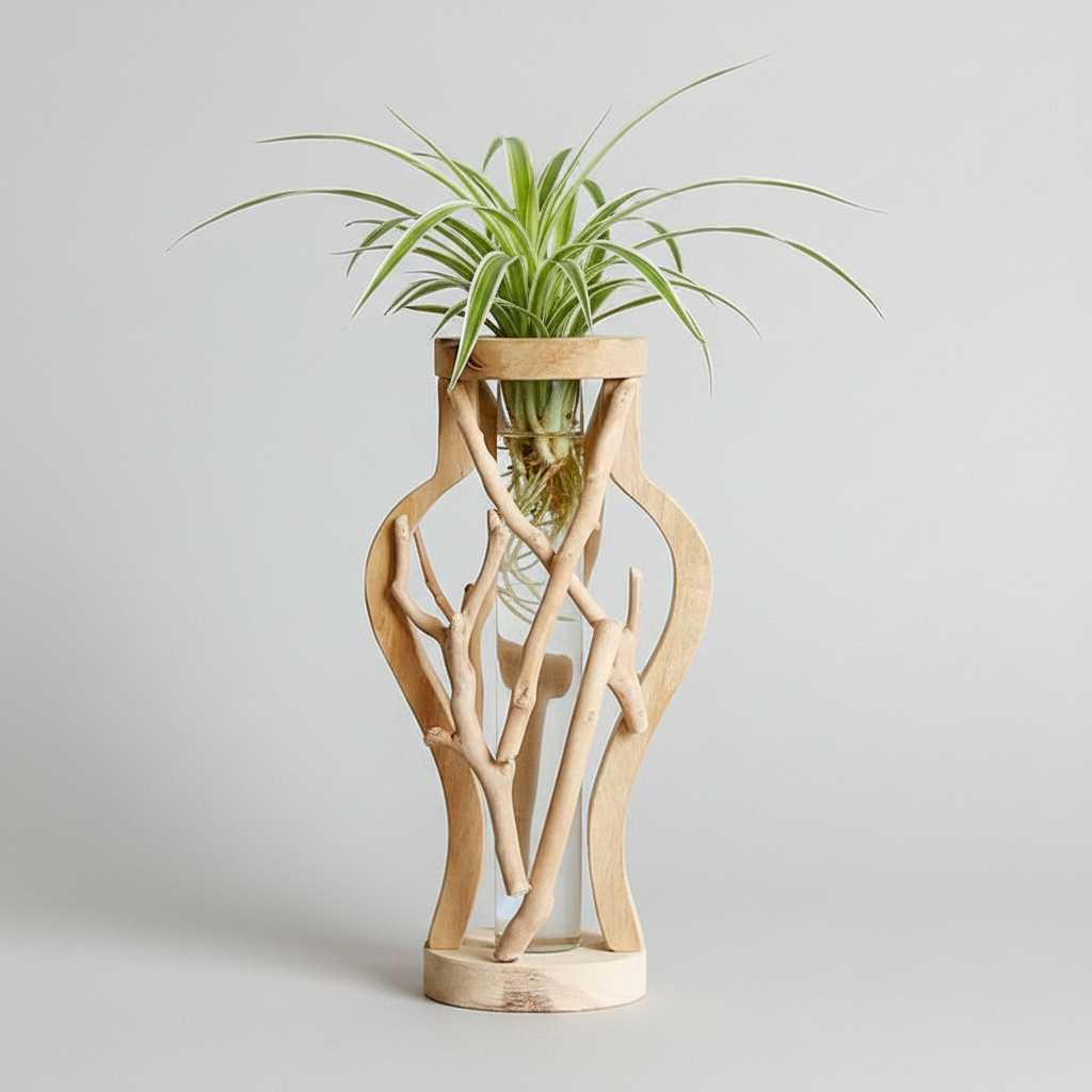 Holzvase | Einzigartige Dekoration für Pflanzen
