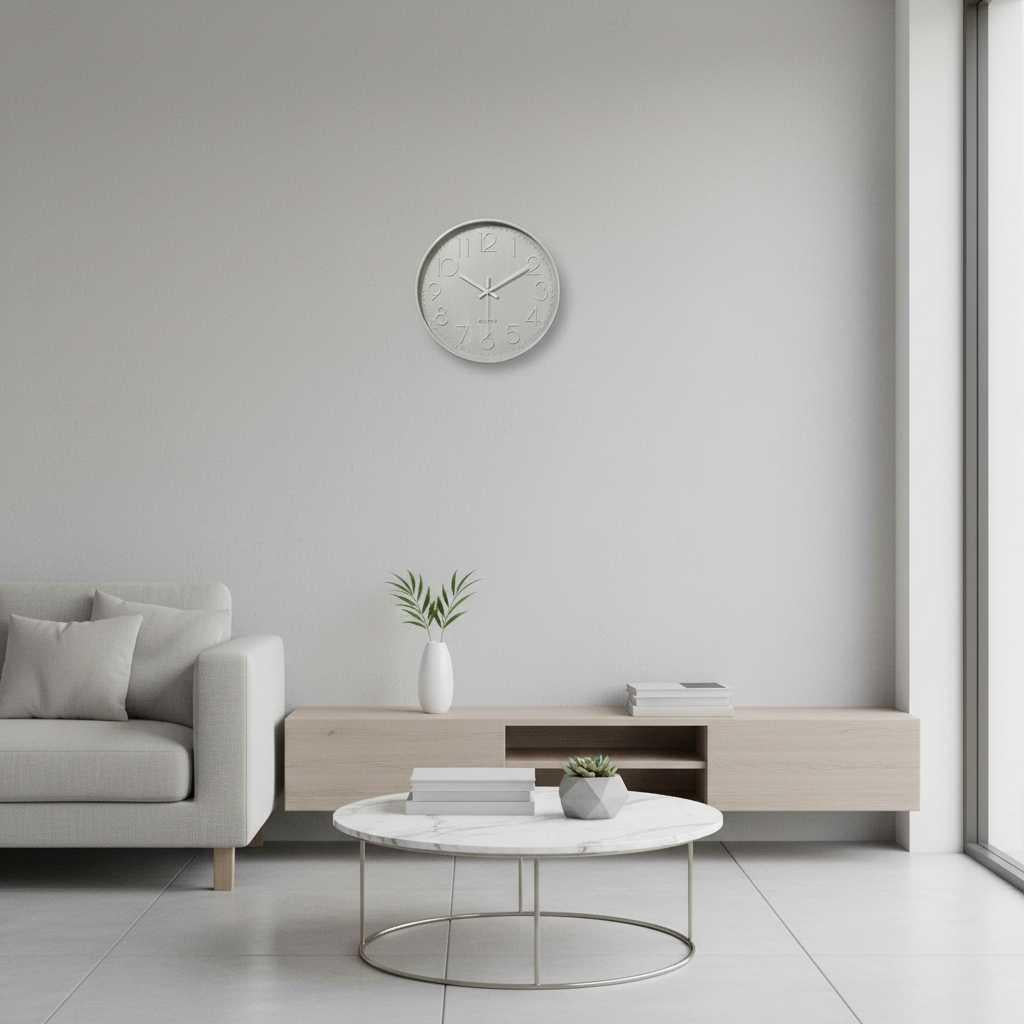 Moderne Runde Wanduhr 30 cm | Kreative Wanddekoration