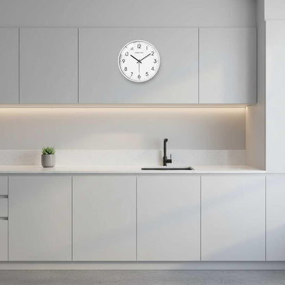 Moderne Stille Wanduhr Schwarz | Funkwanduhr Groß 30 cm