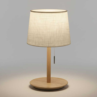 Nordische Walnusslampe | Elegante Tischleuchte für Nachttisch