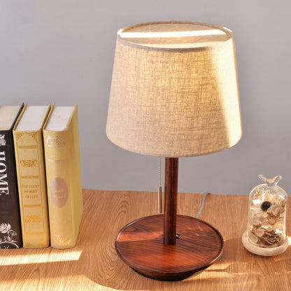 Nordische Walnusslampe | Elegante Tischleuchte für Nachttisch 4